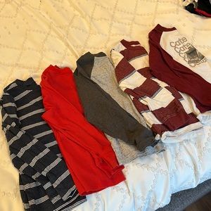Lot of long sleeve boys shirts